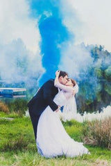 Wedding Color Smoke Bombs in Blue