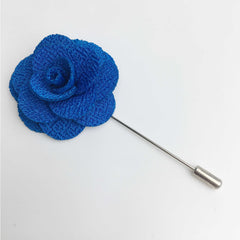 Clark Floral Lapel Pin in Blue