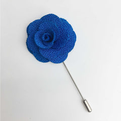 Clark Floral Lapel Pin in Blue