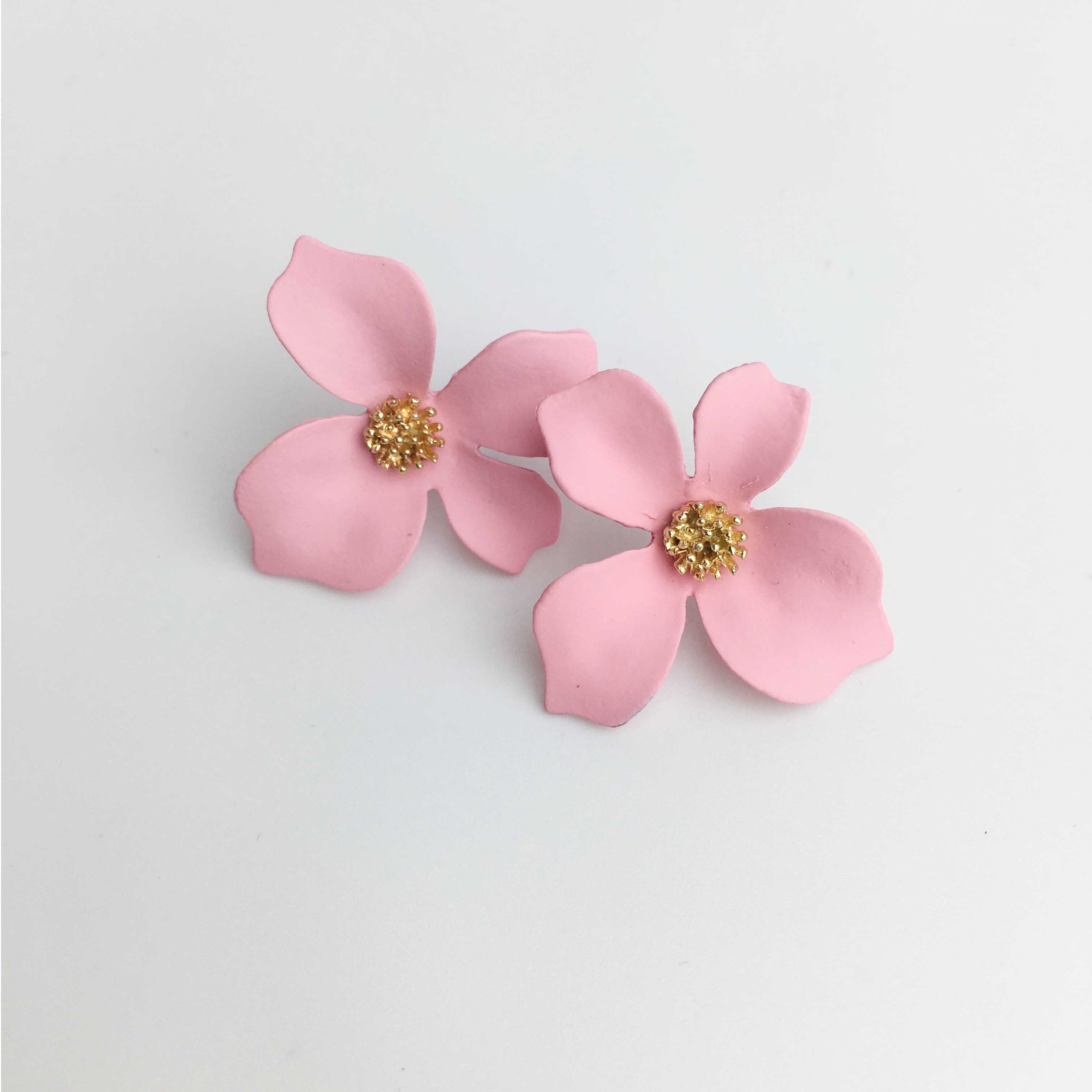 Jasmine Bridesmaids Earrings in Pink