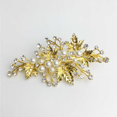 Lily Bridal Hair Clip in Gold