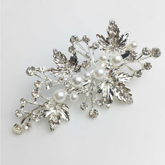 Lily Bridal Hair Clip in Silver