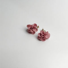 Charmaine Bridesmaid Floral Earrings in  Pink